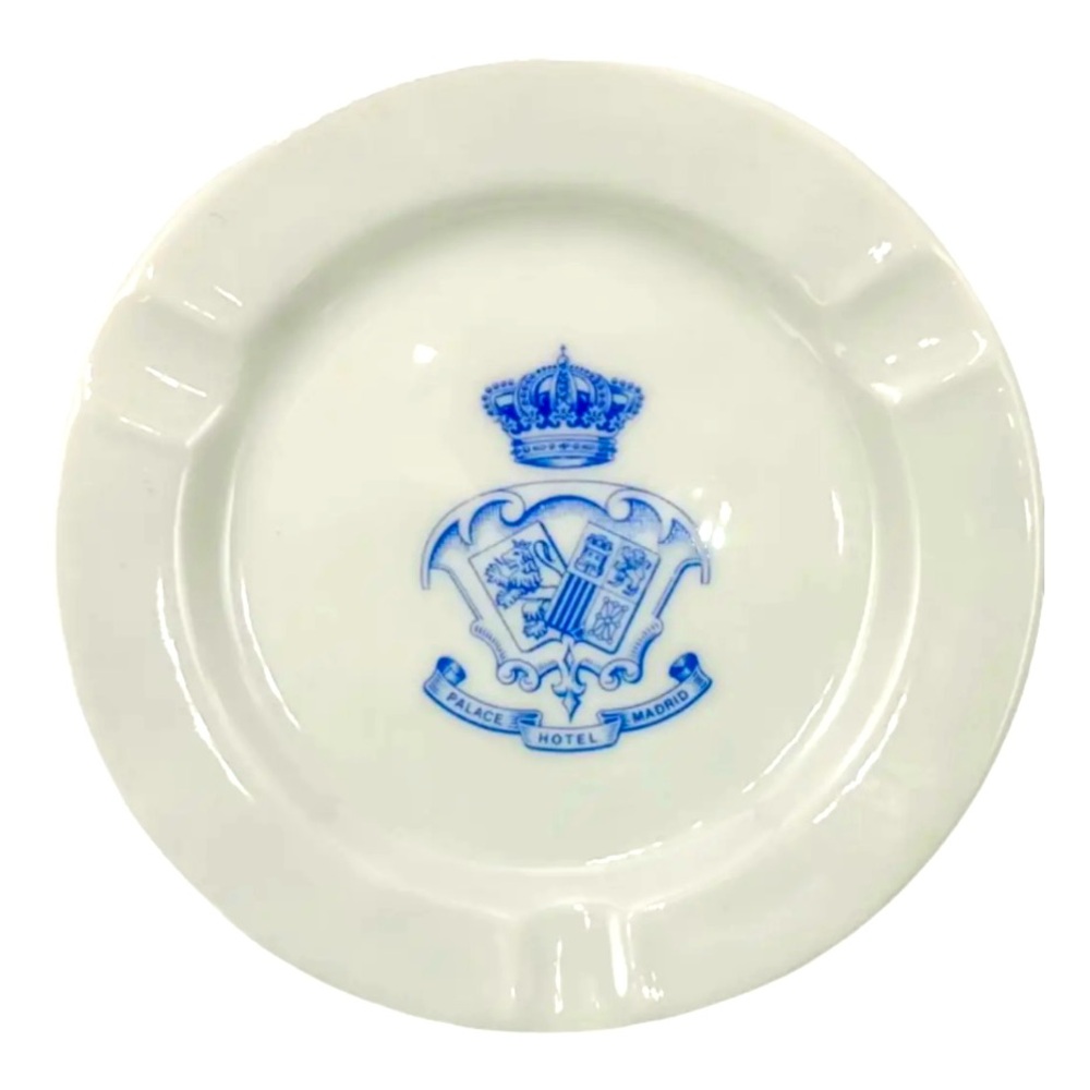 NWOT Vintage 5-Star Palace Hotel Madrid Ashtray Dish Porcelain Spain